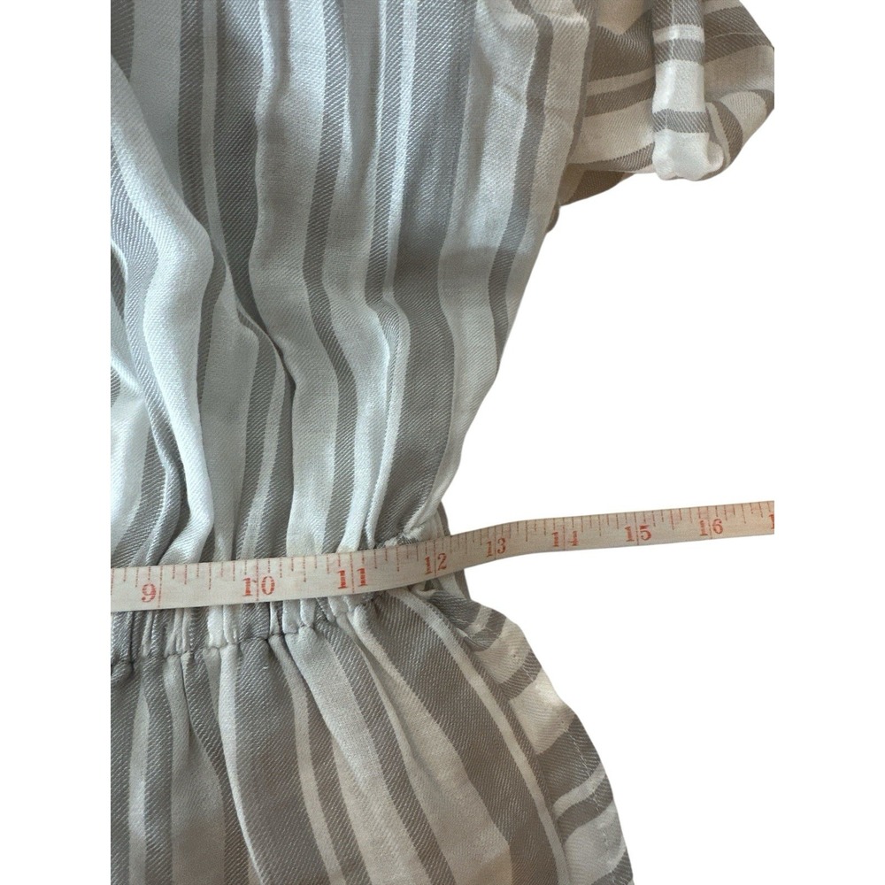 SEN Maxi Dress Women Small Asymmetrical Ruffle Smocked Waist Beach Cotton Formal - Picture 6 of 9